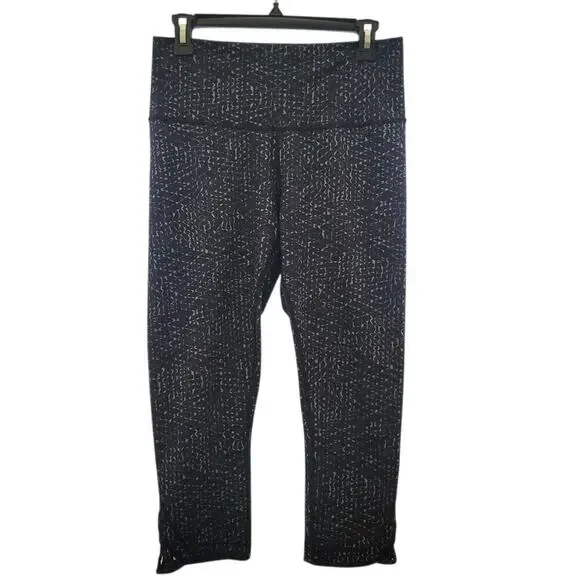 Lululemon True Self Crop II Samba Snake Battleship Black Leggings,  Yoga Pilates - Picture 5 of 16